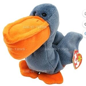 1996 Ty Beanie Baby 4107 Scoop The Pelican Plush Toy